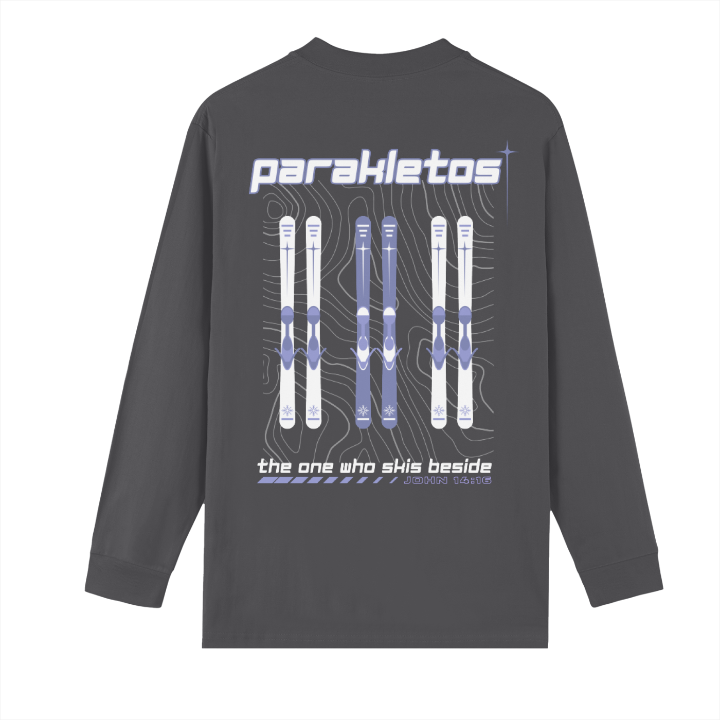 THE ONE WHO SKIS BESIDE | Christian Skiier & Snowboarder Apparel | Parakletos Collective